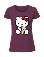 Damska koszulka  z nadrukiem – Hello kitty - obrazek 4