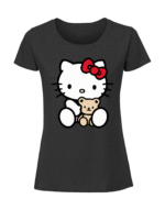 Damska koszulka  z nadrukiem – Hello kitty - obrazek 3