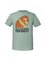 Męska koszulka  z nadrukiem – CO CI TAK KOPCI TEN GOLF - obrazek 4