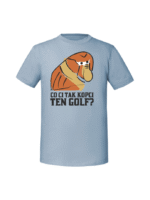 Męska koszulka  z nadrukiem – CO CI TAK KOPCI TEN GOLF - obrazek 2