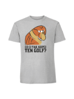 Męska koszulka  z nadrukiem – CO CI TAK KOPCI TEN GOLF