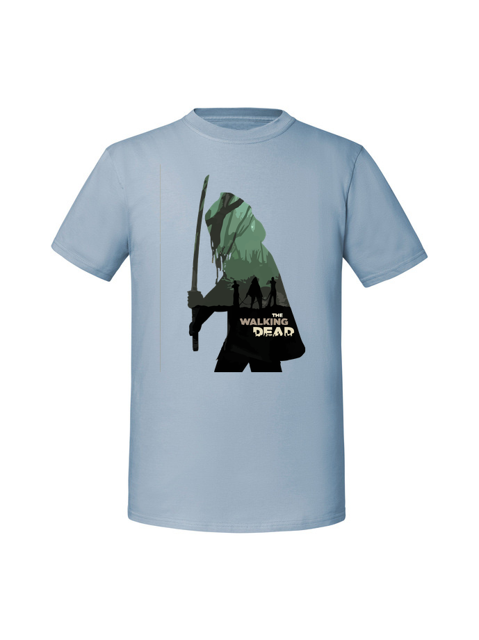 SE00002_mineralny_blekit.png Męska koszulka z nadrukiem – THE WALKING DEAD - obrazek 1