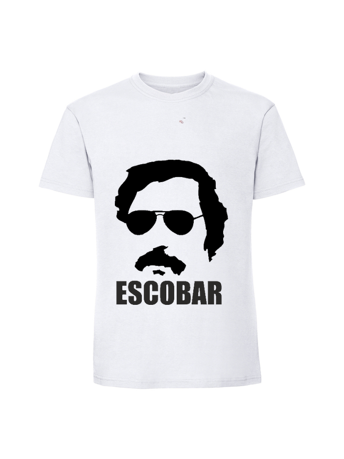 SE00004_biala.png Męska koszulka z nadrukiem – escobar - obrazek 1
