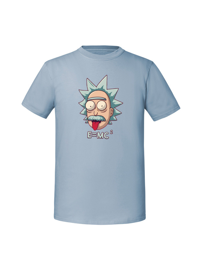 SE00005_mineralny_blekit.png Męska koszulka z nadrukiem – ALBERT EINSTEIN - obrazek 1