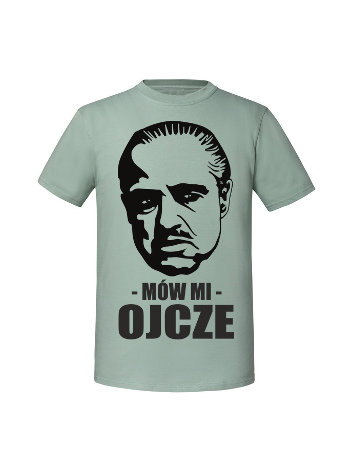 SE00006_mietowa.png Męska koszulka z nadrukiem – mów mi ojcze - obrazek 1
