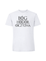 Męska koszulka  z nadrukiem – Bóg hodor ojczyzna - obrazek 5