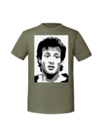 Męska koszulka  z nadrukiem – rocky balboa czarno biały