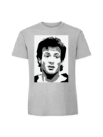 Męska koszulka  z nadrukiem – rocky balboa czarno biały - obrazek 4
