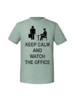 Męska koszulka  z nadrukiem – keep calm and watch the office - obrazek 3