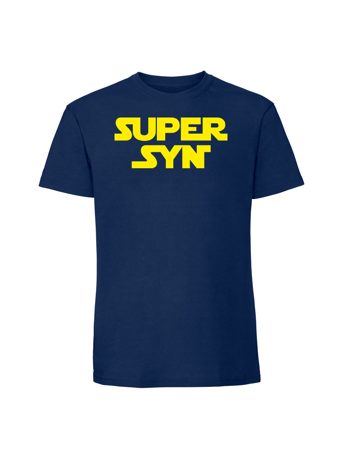 SE00062_granatowa.png Męska koszulka z nadrukiem – SUPER SYN - obrazek 1