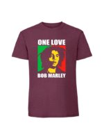 Męska koszulka  z nadrukiem – one love bob marley - obrazek 6