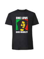 Męska koszulka  z nadrukiem – one love bob marley - obrazek 3