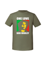 Męska koszulka  z nadrukiem – one love bob marley - obrazek 5