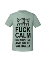 Męska koszulka  z nadrukiem – Fuck calm die in battle - obrazek 5
