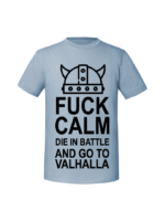 Męska koszulka  z nadrukiem – Fuck calm die in battle - obrazek 3