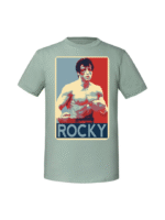 Męska koszulka  z nadrukiem – rocky w trzech kolorach + napis