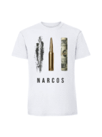 Męska koszulka  z nadrukiem – NARCOS POCISK BANKNOT - obrazek 7