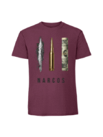 Męska koszulka  z nadrukiem – NARCOS POCISK BANKNOT - obrazek 8