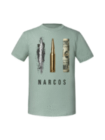 Męska koszulka  z nadrukiem – NARCOS POCISK BANKNOT - obrazek 3