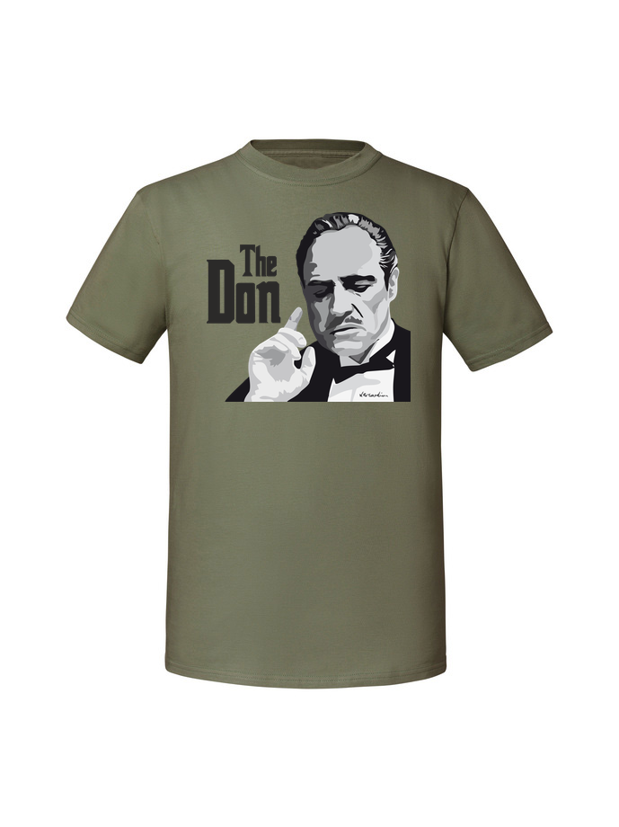 SE00101_olive.png Męska koszulka z nadrukiem – THE DON v2 - obrazek 1