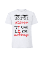 Męska koszulka  z nadrukiem – uroczyście-przysięgam-że-knuję-coś-niedobrego - obrazek 3