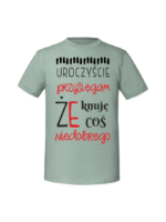 Męska koszulka  z nadrukiem – uroczyście-przysięgam-że-knuję-coś-niedobrego - obrazek 4