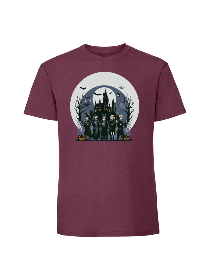 SE00125_burgundowa.png Męska koszulka z nadrukiem – harry potter halloween - obrazek 1