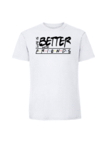 Męska koszulka  z nadrukiem – Life is always better with friends - obrazek 3