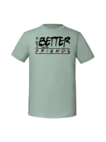 Męska koszulka  z nadrukiem – Life is always better with friends - obrazek 7