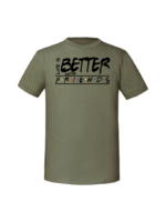 Męska koszulka  z nadrukiem – Life is always better with friends - obrazek 4