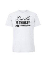 Męska koszulka  z nadrukiem – lucille is thirsty the walking dead - obrazek 5
