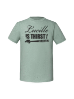 Męska koszulka  z nadrukiem – lucille is thirsty the walking dead - obrazek 4