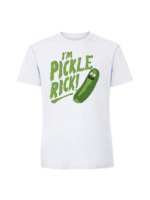 Męska koszulka  z nadrukiem – i am a pickle rick - obrazek 4