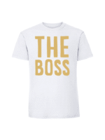 Męska koszulka  z nadrukiem – the boss the real boss v3 - obrazek 8