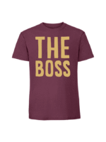 Męska koszulka  z nadrukiem – the boss the real boss v3 - obrazek 7