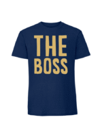 Męska koszulka  z nadrukiem – the boss the real boss v3 - obrazek 4