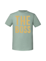 Męska koszulka  z nadrukiem – the boss the real boss v3 - obrazek 9