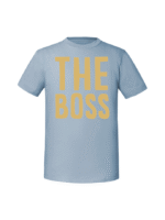 Męska koszulka  z nadrukiem – the boss the real boss v3 - obrazek 3