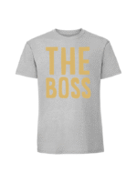Męska koszulka  z nadrukiem – the boss the real boss v3