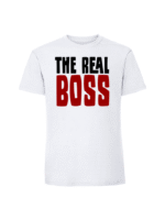 Męska koszulka  z nadrukiem – The boss the real boss v2 - obrazek 7