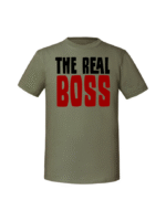 Męska koszulka  z nadrukiem – The boss the real boss v2 - obrazek 5