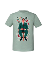 Męska koszulka  z nadrukiem – dwight schrute the office merry christmas - obrazek 7