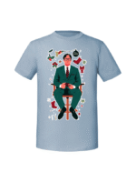 Męska koszulka  z nadrukiem – dwight schrute the office merry christmas - obrazek 8