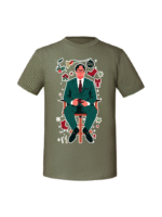 Męska koszulka  z nadrukiem – dwight schrute the office merry christmas - obrazek 5