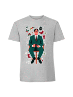 Męska koszulka  z nadrukiem – dwight schrute the office merry christmas - obrazek 6