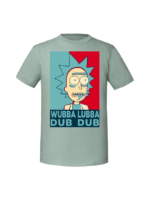 Męska koszulka  z nadrukiem – WUBBA LUBBA RICK - obrazek 3