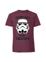 Męska koszulka  z nadrukiem – SUPPORT OUR TROOPS - obrazek 3