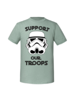 Męska koszulka  z nadrukiem – SUPPORT OUR TROOPS - obrazek 4