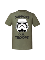 Męska koszulka  z nadrukiem – SUPPORT OUR TROOPS - obrazek 7