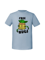 Męska koszulka  z nadrukiem – free hugs baby yoda - obrazek 4